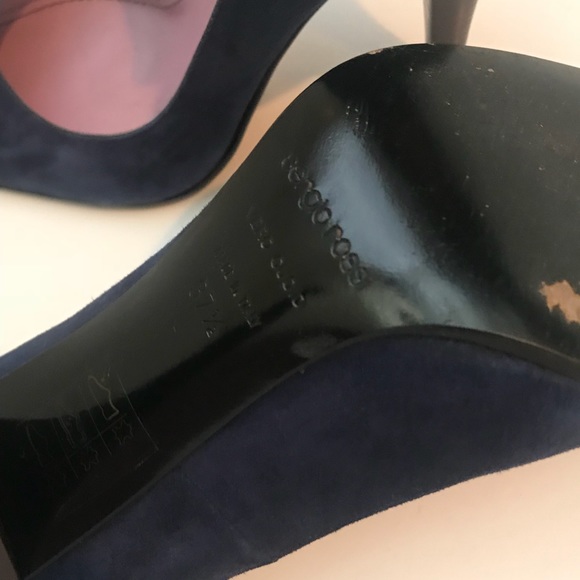 Sergio Rossi navy suede pumps - Picture 4 of 4
